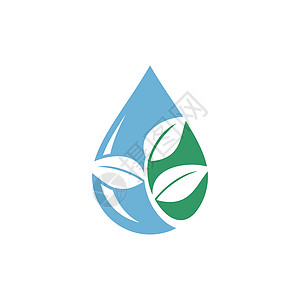 滴水绿叶标志模板插图设计 矢量 EPS 10生态互联网标识公司植物环境商业技术工作室办公室图片