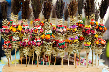传统立陶宛复活节棕榈花束海报文化首都城市庆典季节教会工艺假期棕榈图片