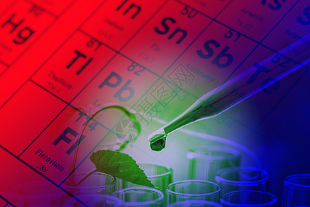 科学实验室试验管和定期Ta的双重接触情况药物试剂玻璃瓶子液体科学家药理学习吸管解决方案图片