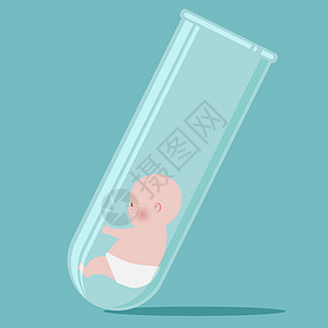 试管婴儿科学插图夫妻男性怀孕权利管子克隆青色测试图片