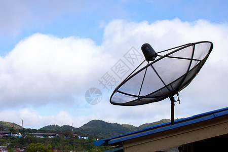 安装在屋顶上的无线电望远镜图片
