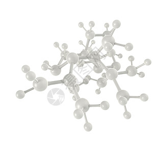 白色背景上的分子白色 3d化学品化学技术公式实验室生物学医疗科学教育物理图片