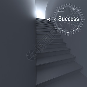 作为商业概念的成功阶梯出口锁孔楼梯商务男人黑色人士竞赛生活领导门口高清图片素材