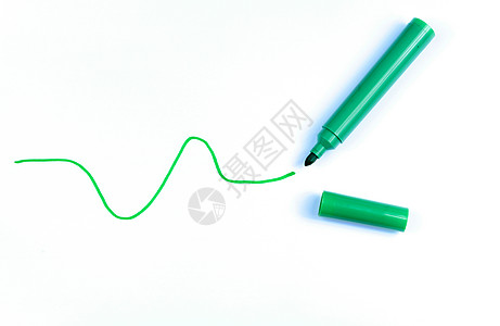 彩色线条和笔墨水白色绿色涂鸦阴影绘画中风办公室波浪状草图图片