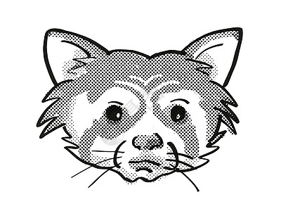 Red Panda 濒危野生野生动物漫画单线绘图图片