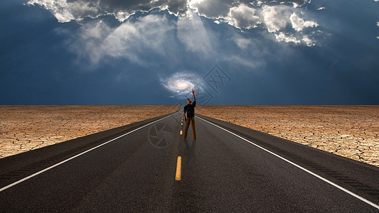 人在路上街道力量勇气上帝插图男人创造者旅行孤独成就图片