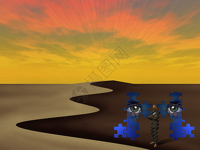 梦想的沙漠太阳隐私灵魂地平线身体海洋精神套装想像力海滩图片