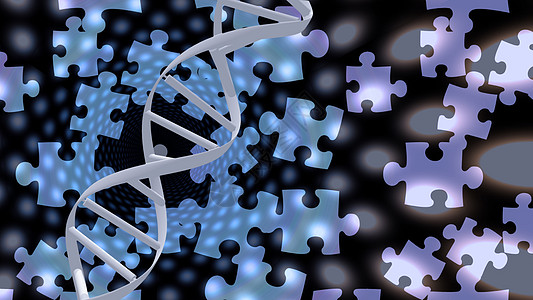 DNA拼图生物学基因组生物遗传代码技术插图染色体药品科学图片