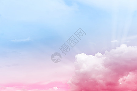 柔软的天空和云底背景 有糊面彩色天堂框架日落云景天气阳光气氛橙子紫色彩虹图片
