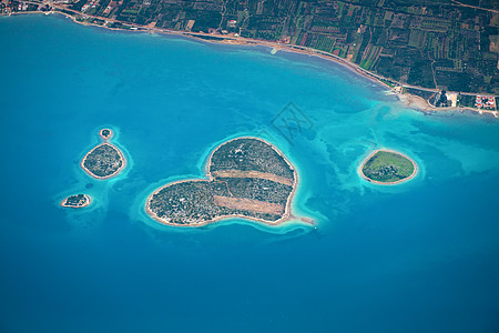 克罗地亚空中视图海浪风景海洋海岸旅行海岸线假期航空天线蓝色图片