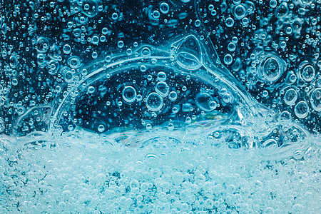 抽象液体肥皂泡泡蓝色背景洗澡肥皂泡空气民众洗涤粒子卫生清洁漂浮方法图片