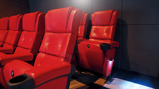 红色皮革电影院影院座椅大厅展示娱乐椅子数字戏剧投影剧院观众地面图片
