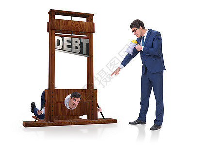 重债商业概念中的商务人士储蓄破产兴趣危机融资卡片债权人抵押经济金融图片
