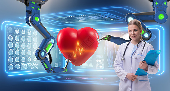 远程医疗概念 对心脏病症进行远程监测攻击心脏病咨询手臂互联网卫生呼吸外科保健诊断图片