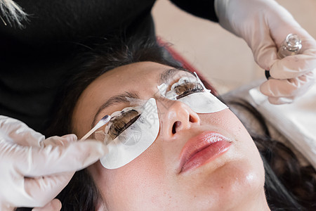 眼膜层压程序眼睛宏观卷曲化妆品皮肤女士治疗睫毛膏图片