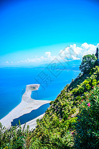 丁达里意大利海视图景色蓝色美女海岸线图片