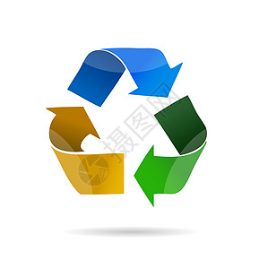 具有环保概念的回收符号说明图片