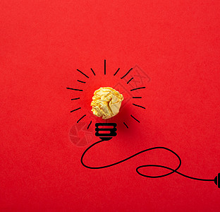 红色灯泡创意思想 灵感 新想法和创新概念 包括竞赛天才想像力成功商业发明动机创造力思维灯泡背景