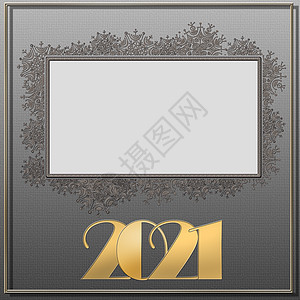 古典第2021年新年快乐背景传单奢华礼物辉光惊喜微光打印展示雪花海报图片