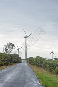 现代风力农场电气天空力量转换器多样性发电机农村活力衬套地平线图片