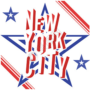 纽约市古老印刷招贴画 T恤衫印刷设计 矢量徽章应用标签横幅艺术城市邮票海豹衣服服饰星星旗帜墙纸图片