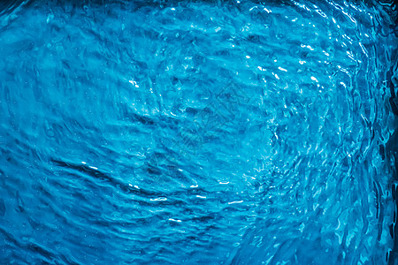蓝水纹理作为抽象背景 游泳池和波浪设计实验室海滩波纹海浪桌面旅行蓝色生物学海洋技术图片