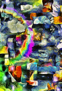 色彩多彩的抽象绘画刷子纤维渲染智力3d戏剧性眼睛寓言头脑艺术图片