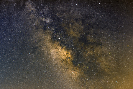 左侧有木星和土星的银河系中心部分科学月亮星星天文太空火花蓝色勘探星云星光图片