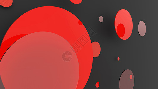 彩色背景上的红色金属和不透明圆圈和圆柱体 图形设计的抽象背景与透明玻璃形状 3d 渲染图演示气泡广告圆柱形阴影戒指几何学框架几何背景图片