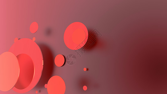 彩色背景上的红色金属和不透明圆圈和圆柱体 图形设计的抽象背景与透明玻璃形状 3d 渲染图演示几何插图墙纸艺术气泡推介会几何学戒指背景图片