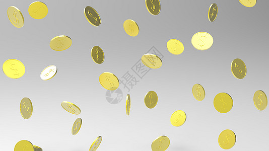 浅灰色背景上的硬币雨黄金美元符号 无缝钢金属美元硬币图案 现实的矢量图 3d 渲染隔离的钱下降 金融业务金子飞行大奖商业市场经济图片