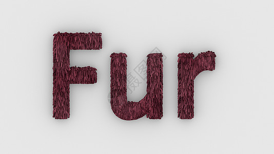 毛皮-红色字 3d 隔离在白色背景上 毛茸茸的字母插图的逼真渲染 天然组合毛皮 毛皮 动物毛皮 狗 猫 熊 虎 狼 野兽 牲畜 图片