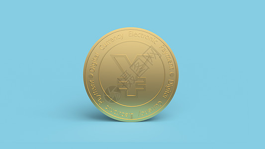 蓝色背景的中国数字圆形中国数字圆金币金融电子硬币货币现金市场密码学商业3d网络图片