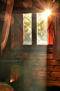 清晨阳光从窗户照射入窗外窗框太阳闲暇日落建筑烟囱夕阳房间建筑学玻璃图片