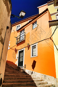 色彩碰撞里斯本古老的色彩多彩和古老的外表金属古董城市首都传统景观建筑学公寓路灯观光背景
