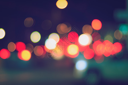 夜间汽车灯和灯灯灯的模糊灯光c头灯运输路灯场景运动耀斑交通街道景观背景图片