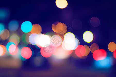 夜间汽车灯和灯灯灯的模糊灯光c头灯圆圈景观场景运动灯笼交通路灯运输街道图片