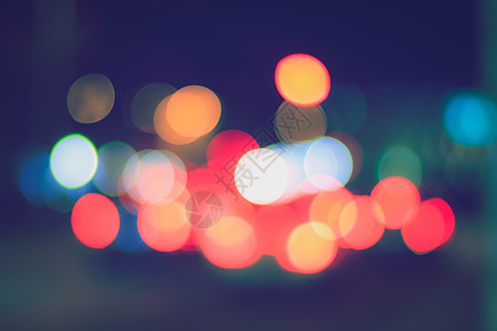 夜市的汽车灯和灯笼灯光闪烁 抽象布基耀斑路灯头灯运输城市交通背景街道圆圈景观图片