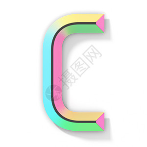 彩色亮亮字体 C3D 字母背景图片