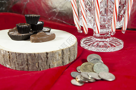 圣诞节支出金属假期甘蔗庆典节日宗教硬币装饰传统金子图片