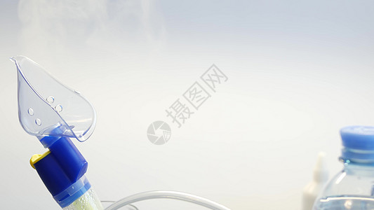 雾化器的氧气面罩 用于肺炎 covid sars 和支气管炎治疗的医疗设备 吸入器 呼吸肺部疾病恢复 流感 咳嗽和支气管哮喘治疗图片