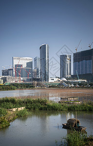 从中国大陆的塔帕Taiipa看大道天际摩天大楼金光酒店建筑物游客风景城市度假村图片
