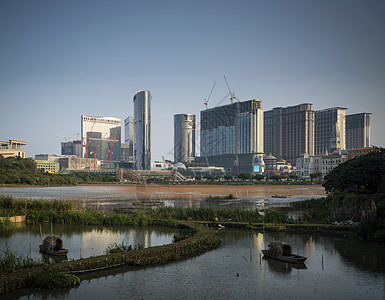 从中国大陆的塔帕Taiipa看风景天际度假村摩天大楼金光游客城市大道酒店建筑物图片