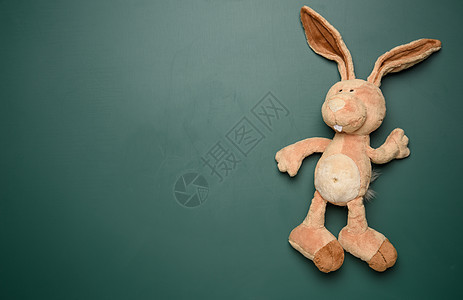 绿色粉笔学校黑板上的玩具兔子乐趣木板婴儿班级动物柔软度课堂学习棕色广告牌图片