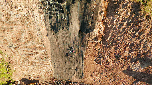 落石保护网 山上安全铁丝网网工作警告岩石山路网格工程落石环境鸟瞰图建筑图片
