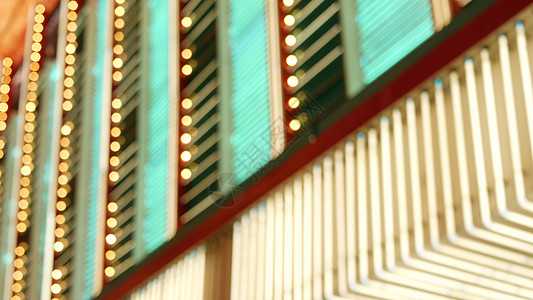 位于美国拉斯维加斯的模糊的复古赌场装饰展露式摘要结束 Freemont街上闪烁着发光的古董时装灯泡 在弗朗蒙特街机会辐射亮度混合图片