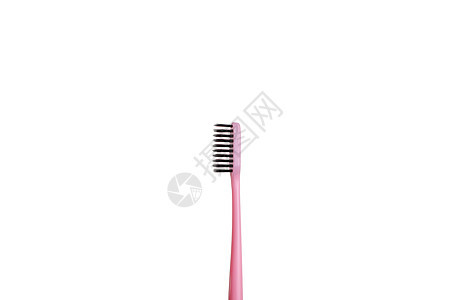 粉红色的牙刷脸颊被隔离在白色背景上牙膏牙科乐器口服保健牙医呼吸空腔刷子浴室图片