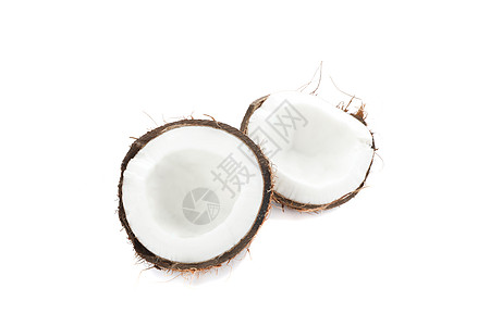 白背景孤立的普利特热带椰子假期宏观木头可可植物食物牛奶叶子棕榈饮食图片