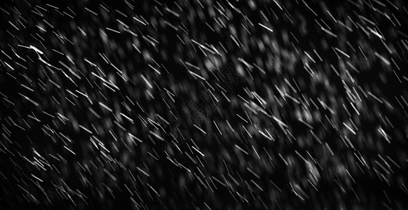 黑色背景上的水滴雨滴雨量流动淋浴液体洪水露滴瀑布通量倾盆大雨图片