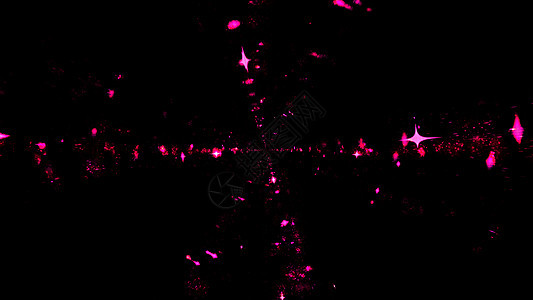 黑色背景上旋转的发光粉红色灯光的 3d 插图背景图片